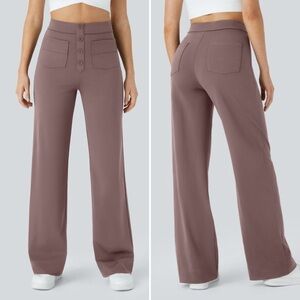 HALARA Relaxed High Waisted Multiple Straight Leg Pants Size M